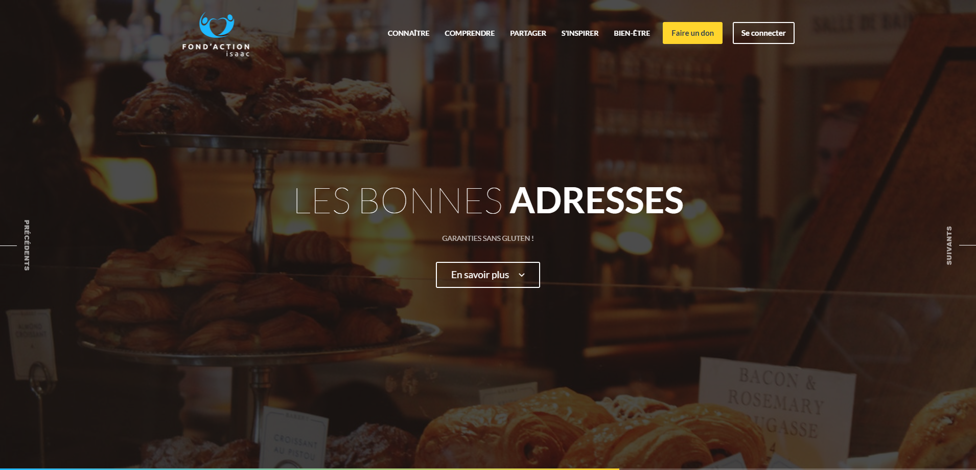 webdesign pour le site Fond Action Isaac