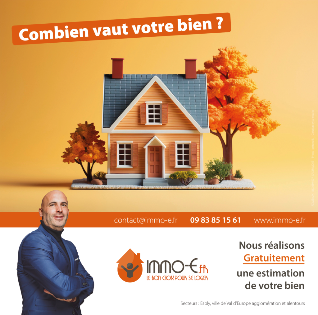 Affiche estimation gratuite de bien immobilier Esbly 77