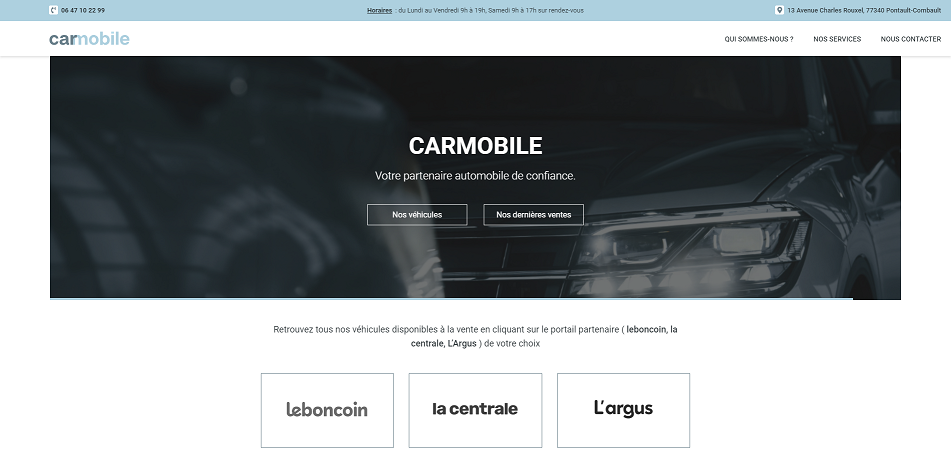 Webdesign du site Carmobile.fr